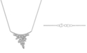 EFFY Collection EFFY&reg; Diamond Cluster Fancy 18" Statement Necklace (1 ct. t.w.) in 14k White Gold